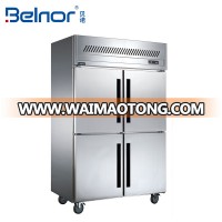 Best quality commercial stainless steel 4 door  stand up deep refrigerator